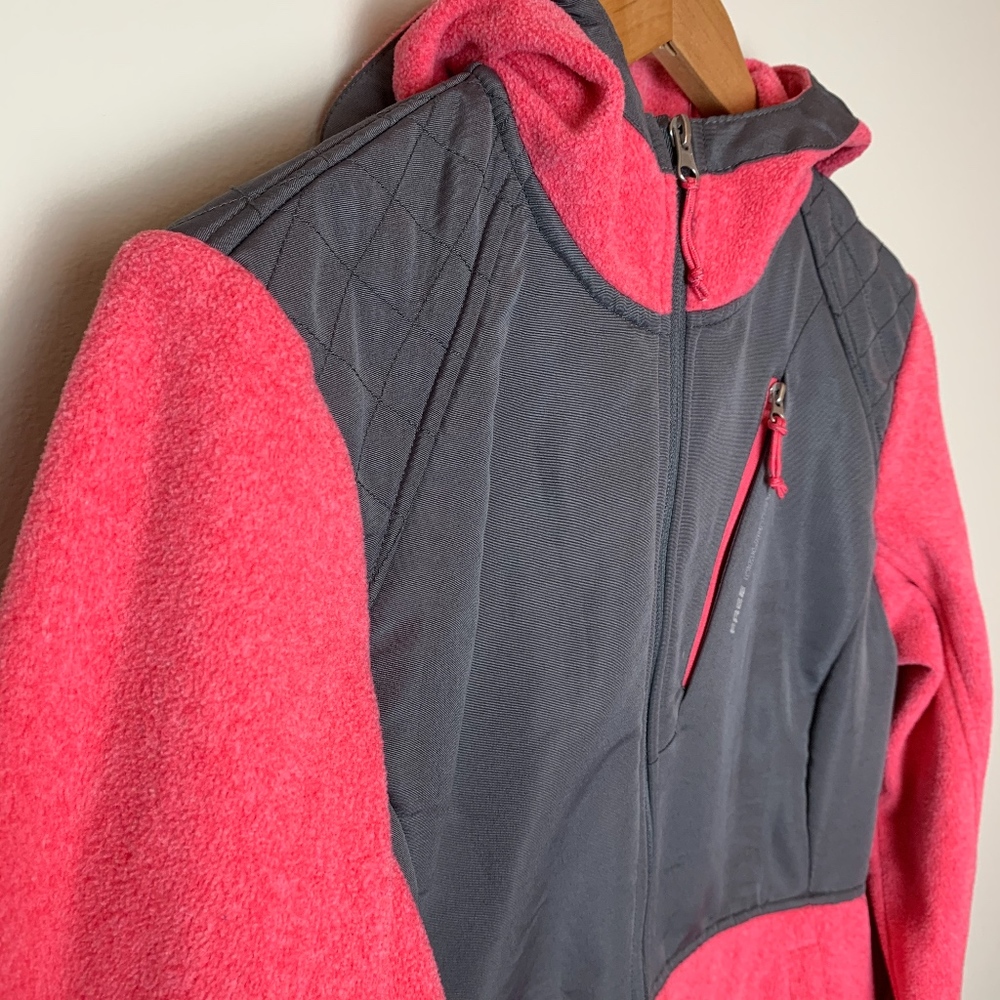 Free Country Pink Gray Fleece Coat Jacket Small - Picture 4 of 7